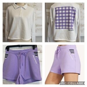 PELOTON SET - pullover and shorts size small
